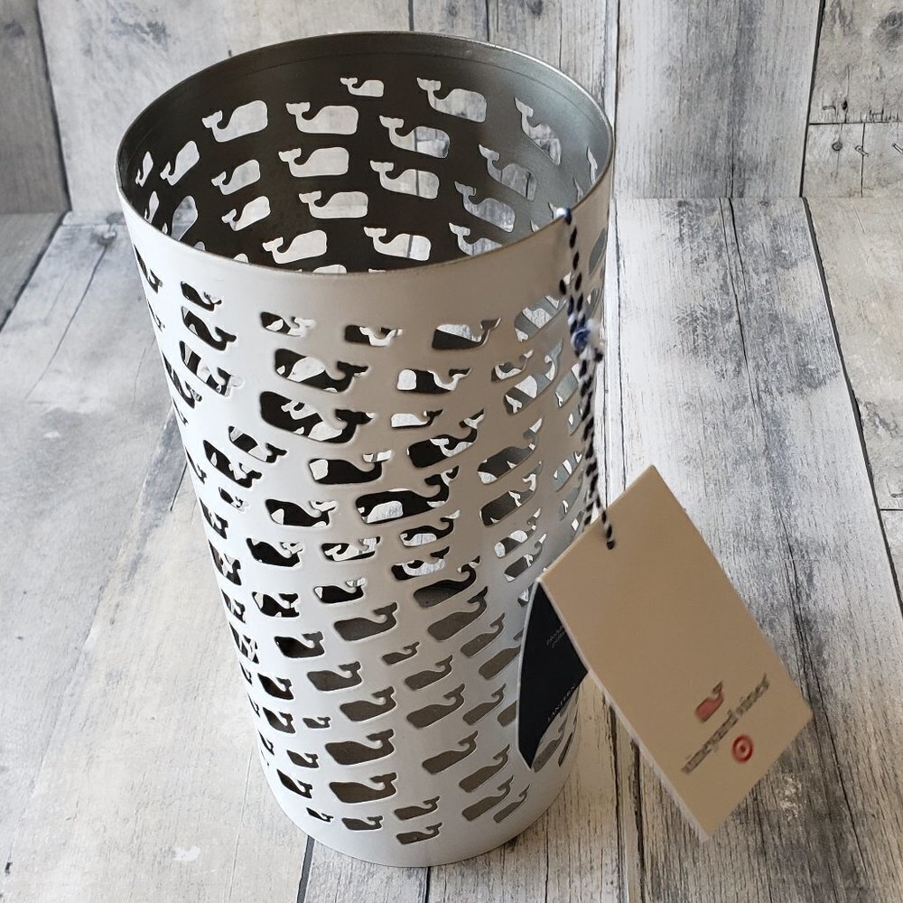 NWT - Vineyard Vines Whale Metal Cutout Lantern 9" x 4.5"
